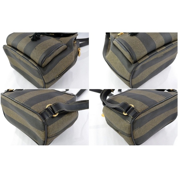 Fendi Black and Brown Striped Backpack main image 13